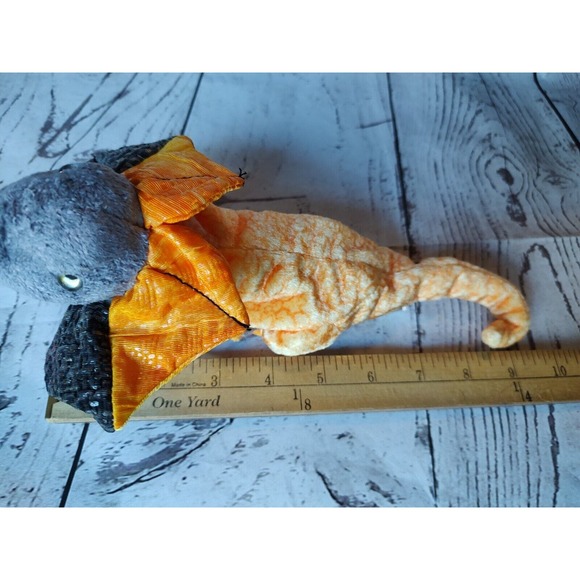 Ty Beanie Babies “Slayer” Dinosaur Orange And Gray with tag 2000 Vintage 12” - Picture 6 of 6